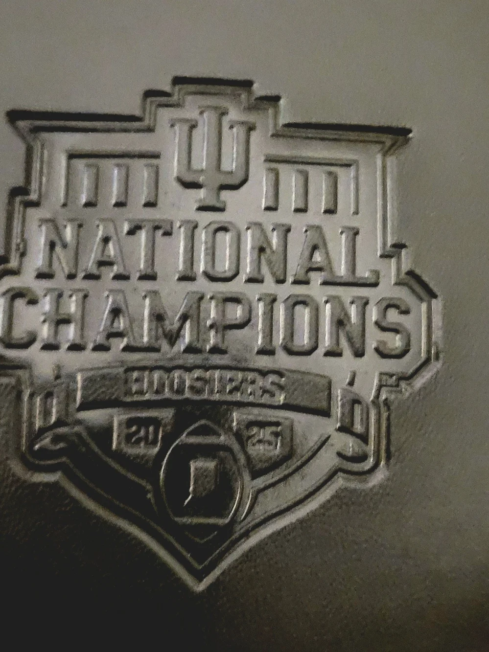 Black Wallet With Championship Logo And Hoosiers Glitter Key Rings